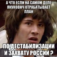 А что если на самом деле янукович отрабатывает план по дестабилизации и захвату россии ?