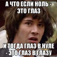 А что если ноль - это глаз и тогда глаз в нуле - это глаз в глазу