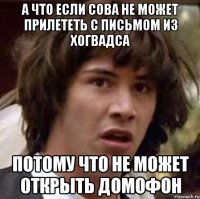 А что если сова не может прилететь с письмом из Хогвадса Потому что не может открыть домофон