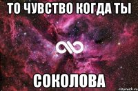 то чувство когда ты Соколова