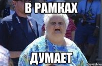 в рамках думает