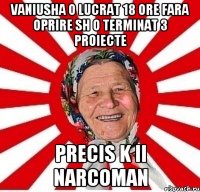 vaniusha o lucrat 18 ore fara oprire sh o terminat 3 proiecte precis k ii narcoman