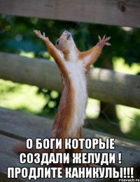  О боги которые создали желуди ! продлите каникулы!!!