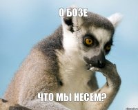 о бозе что мы несем?