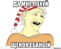 да мне похуй щенок ебаный