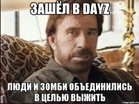 Зашёл в DayZ Люди и Зомби объединились в целью выжить