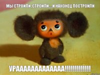 МЫ СТРОИЛИ ,СТРОИЛИ....И НАКОНЕЦ ПОСТРОИЛИ урааааааааааааа!!!!!!!!!!!!!