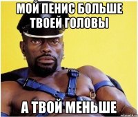 Мой пенис больше твоей головы А твой меньше