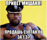 Привет Мишаня! Продашь султан по за 1.3?