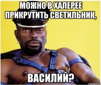 Можно в халерее прикрутить светильник, ВАСИЛИЙ?
