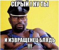 Серый ! ну ты и извращенец блядь !!!