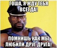 ГОША, Я ЖДУ ТЕБЯ ВСЕГДА! ПОМНИШЬ КАК МЫ ЛЮБИЛИ ДРУГ ДРУГА!