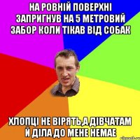 НА РОВНІЙ ПОВЕРХНІ ЗАПРИГНУВ НА 5 МЕТРОВИЙ ЗАБОР КОЛИ ТІКАВ ВІД СОБАК ХЛОПЦІ НЕ ВІРЯТЬ,А ДІВЧАТАМ Й ДІЛА ДО МЕНЕ НЕМАЕ