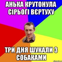 Анькa крутонулa Сірьогі вєртуху Три дня шукали з собаками