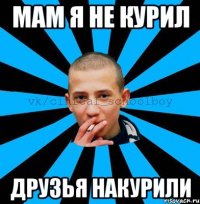 мам я не курил друзья накурили
