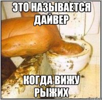 это называется дайвер когда вижу рыжих