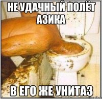 Не удачный полëт Азика В его же унитаз