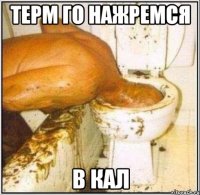 Терм го нажремся в кал