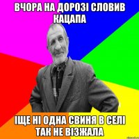 вчора на дорозі словив кацапа іще ні одна свиня в селі так не візжала