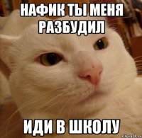Нафик ты меня разбудил иди в школу