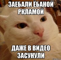 заебали ёбаной ркламой даже в видео засунули