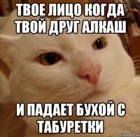 твое лицо когда твой друг алкаш и падает бухой с табуретки