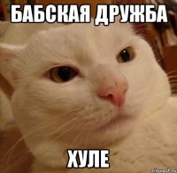 Бабская дружба хуле
