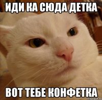Иди ка сюда детка Вот тебе конфетка