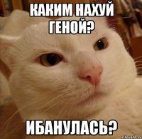 Каким нахуй геной? Ибанулась?