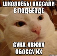 ШКОЛОЁБЫ НАССАЛИ В ПОДЪЕЗДЕ СУКА, УВИЖУ ОБОССУ ИХ
