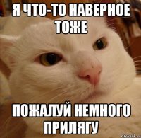 я что-то наверное тоже пожалуй немного прилягу