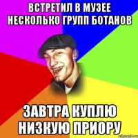 Встретил в музее несколько групп ботанов Завтра куплю низкую приору