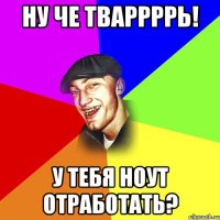 Ну че тваррррь! У тебя ноут отработать?