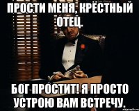 ПРОСТИ МЕНЯ, КРЁСТНЫЙ ОТЕЦ. БОГ ПРОСТИТ! Я ПРОСТО УСТРОЮ ВАМ ВСТРЕЧУ.