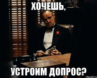 хочешь, устроим допрос?