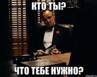 КТО ТЫ? ЧТО ТЕБЕ НУЖНО?