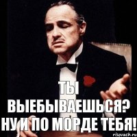 ТЫ выебываешься? Ну и по морде тебя!