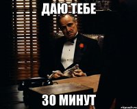 Даю тебе 30 минут