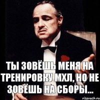 Ты зовёшь меня на тренировку МХЛ, но не зовёшь на сборы...