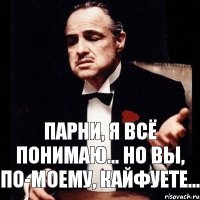 Парни, я всё понимаю... Но вы, по-моему, кайфуете...