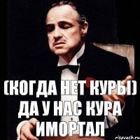 (когда нет куры) ДА У НАС КУРА ИМОРТАЛ