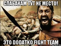 СЛАБАКАМ ТУТ НЕ МЕСТО! ЭТО DODATKO FIGHT TEAM