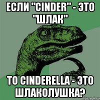 ЕСЛИ "CINDER" - ЭТО "ШЛАК" ТО CINDERELLA - ЭТО ШЛАКОЛУШКА?