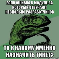 Если ошибка в модуле за который отвечают несколько разработчиков то к какому именно назначить тикет?