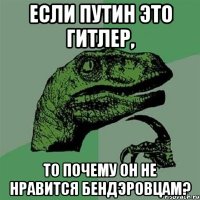 если путин это гитлер, то почему он не нравится бендэровцам?