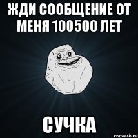 Жди сообщение от меня 100500 лет сучка