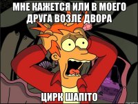 МНЕ КАЖЕТСЯ ИЛИ В МОЕГО ДРУГА ВОЗЛЕ ДВОРА ЦИРК ШАПІТО