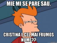 Mie mi se pare sau, Cristina e cel mai frumos nume??