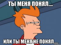 Ты меня понял.... Или ты меня не понял....