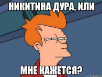 Никитина дура, или мне кажется?